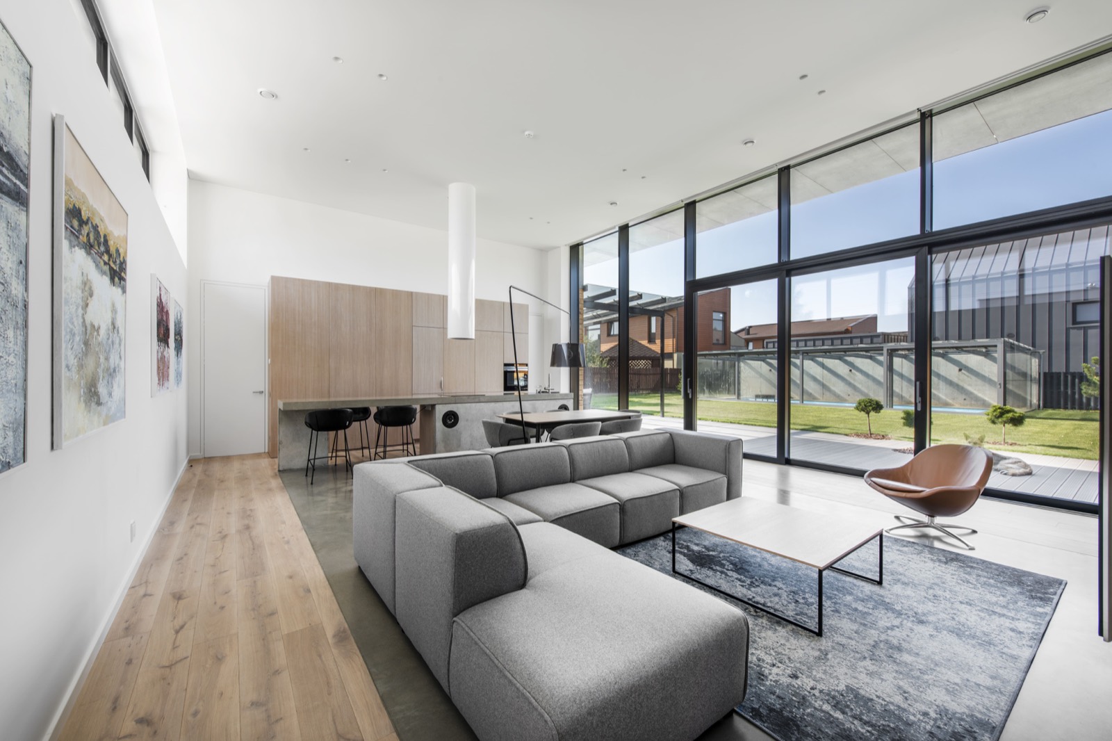 Helles Parkett – Loft Wohnzimmer